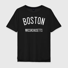 Мужская футболка хлопок Oversize с принтом БОСТОН , 100% хлопок | свободный крой, круглый ворот, “спинка” длиннее передней части | america | boston | states | usa | америка | бостон | сша | штаты