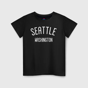 Детская футболка хлопок с принтом Washington , 100% хлопок | круглый вырез горловины, полуприлегающий силуэт, длина до линии бедер | america | seattle | states | usa | washington | америка | вашингтон | сиетл | сиэтл | сша | штаты