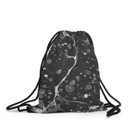 Рюкзак-мешок 3D с принтом Черный Мрамор , 100% полиэстер | плотность ткани — 200 г/м2, размер — 35 х 45 см; лямки — толстые шнурки, застежка на шнуровке, без карманов и подкладки | абстракция | минимализм | мрамор | рисунок | черный мрамор
