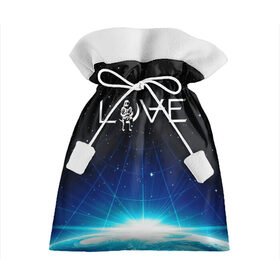 Подарочный 3D мешок с принтом LOVE , 100% полиэстер | Размер: 29*39 см | angels and airwaves | ava | mark hoppus | moon man | music | rock | tom delonge | космонавт | космос | луна | музыка | рок