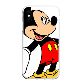 Чехол для iPhone XS Max матовый с принтом Микки Маус , Силикон | Область печати: задняя сторона чехла, без боковых панелей | микки маус