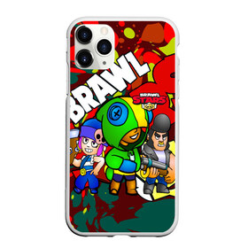 Чехол для iPhone 11 Pro матовый с принтом BRAWL STARS , Силикон |  | 8 bit | bea | bib | brawl stars | crow | leon | max | nita | sally leon | shark | акула | биа | биби | бравл старс | ворон | игра | леон | макс | нита | оборотень | салли леон | сэлли леон | шарк