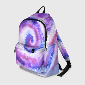 Рюкзак 3D с принтом TIE-DYE PURPLE , 100% полиэстер | лямки с регулируемой длиной, сверху петелька, чтобы рюкзак можно было повесить на вешалку. Основное отделение закрывается на молнию, как и внешний карман. Внутри два дополнительных кармана, один из которых закрывается на молнию. По бокам два дополнительных кармашка | Тематика изображения на принте: dye | multicolor | tie | trend | акварель | брызги | градиент | дай | колор | краски | красочная | мульти | потёки | пятна | радуга | радужная | тай | тайдай | текстура | тренд | хиппи