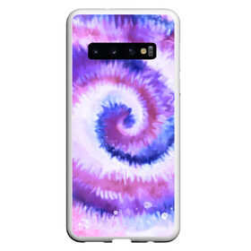 Чехол для Samsung Galaxy S10 с принтом TIE-DYE PURPLE , Силикон | Область печати: задняя сторона чехла, без боковых панелей | dye | multicolor | tie | trend | акварель | брызги | градиент | дай | колор | краски | красочная | мульти | потёки | пятна | радуга | радужная | тай | тайдай | текстура | тренд | хиппи