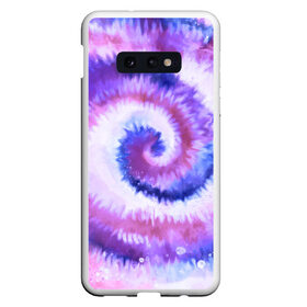 Чехол для Samsung S10E с принтом TIE-DYE PURPLE , Силикон | Область печати: задняя сторона чехла, без боковых панелей | Тематика изображения на принте: dye | multicolor | tie | trend | акварель | брызги | градиент | дай | колор | краски | красочная | мульти | потёки | пятна | радуга | радужная | тай | тайдай | текстура | тренд | хиппи