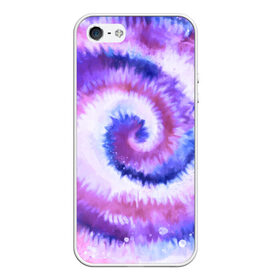 Чехол для iPhone 5/5S матовый с принтом TIE-DYE PURPLE , Силикон | Область печати: задняя сторона чехла, без боковых панелей | dye | multicolor | tie | trend | акварель | брызги | градиент | дай | колор | краски | красочная | мульти | потёки | пятна | радуга | радужная | тай | тайдай | текстура | тренд | хиппи