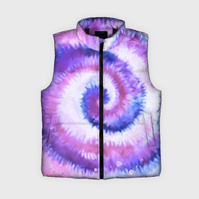 Женский жилет утепленный 3D с принтом TIE DYE PURPLE ,  |  | dye | multicolor | tie | trend | акварель | брызги | градиент | дай | колор | краски | красочная | мульти | потёки | пятна | радуга | радужная | тай | тайдай | текстура | тренд | хиппи