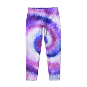 Детские леггинсы 3D с принтом TIE-DYE PURPLE , полиэстер 85%, спандекс 15% | эластичный пояс, зауженный крой | Тематика изображения на принте: dye | multicolor | tie | trend | акварель | брызги | градиент | дай | колор | краски | красочная | мульти | потёки | пятна | радуга | радужная | тай | тайдай | текстура | тренд | хиппи