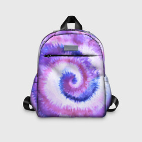 Детский рюкзак 3D с принтом TIE-DYE PURPLE , 100% полиэстер | лямки с регулируемой длиной, сверху петелька, чтобы рюкзак можно было повесить на вешалку. Основное отделение закрывается на молнию, как и внешний карман. Внутри дополнительный карман. По бокам два дополнительных кармашка | Тематика изображения на принте: dye | multicolor | tie | trend | акварель | брызги | градиент | дай | колор | краски | красочная | мульти | потёки | пятна | радуга | радужная | тай | тайдай | текстура | тренд | хиппи