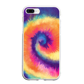 Чехол для iPhone 7Plus/8 Plus матовый с принтом TIE-DYE MULTICOLOR , Силикон | Область печати: задняя сторона чехла, без боковых панелей | Тематика изображения на принте: dye | multicolor | tie | trend | акварель | брызги | градиент | дай | колор | краски | красочная | мульти | потёки | пятна | радуга | радужная | тай | тайдай | текстура | тренд | хиппи