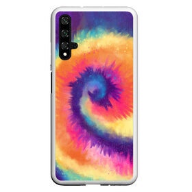 Чехол для Honor 20 с принтом TIE-DYE MULTICOLOR , Силикон | Область печати: задняя сторона чехла, без боковых панелей | Тематика изображения на принте: dye | multicolor | tie | trend | акварель | брызги | градиент | дай | колор | краски | красочная | мульти | потёки | пятна | радуга | радужная | тай | тайдай | текстура | тренд | хиппи