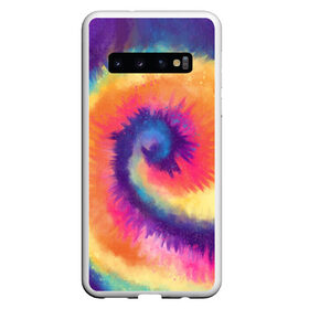 Чехол для Samsung Galaxy S10 с принтом TIE-DYE MULTICOLOR , Силикон | Область печати: задняя сторона чехла, без боковых панелей | Тематика изображения на принте: dye | multicolor | tie | trend | акварель | брызги | градиент | дай | колор | краски | красочная | мульти | потёки | пятна | радуга | радужная | тай | тайдай | текстура | тренд | хиппи