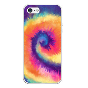 Чехол для iPhone 5/5S матовый с принтом TIE-DYE MULTICOLOR , Силикон | Область печати: задняя сторона чехла, без боковых панелей | dye | multicolor | tie | trend | акварель | брызги | градиент | дай | колор | краски | красочная | мульти | потёки | пятна | радуга | радужная | тай | тайдай | текстура | тренд | хиппи