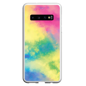 Чехол для Samsung Galaxy S10 с принтом Tie-Dye , Силикон | Область печати: задняя сторона чехла, без боковых панелей | Тематика изображения на принте: dye | multicolor | tie | trend | акварель | брызги | градиент | дай | колор | краски | красочная | мульти | потёки | пятна | радуга | радужная | тай | тайдай | текстура | тренд | хиппи