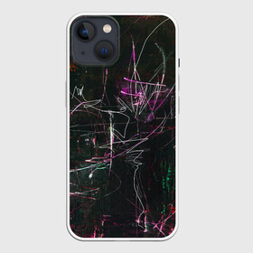 Чехол для iPhone 13 с принтом Doter ,  |  | abstraction | lines | paint | spots | stains | абстракция | краска | линии | пятна | разводы