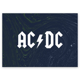 Поздравительная открытка с принтом AC DС , 100% бумага | плотность бумаги 280 г/м2, матовая, на обратной стороне линовка и место для марки
 | ac dc | acdc | back to black | highway to hell | logo | music | rock | айси | айсидиси | диси | лого | логотип | молния | музыка | рок | символ | символика | символы | эйси | эйсидиси