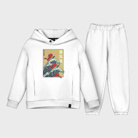 Детский костюм хлопок Oversize с принтом Dragons Surfing ,  |  | big | great | hokusai | japan | japanese | kanagawa | kanji | retrowave | style | wave | большая | вапорвейв | великая | волна | дракон | дракончики | драконы | иероглифы | канагава | кандзи | паровая волна | ретровейв | серф | серфиг | стил