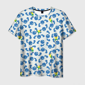 Мужская футболка 3D с принтом Скалолазы , 100% полиэфир | прямой крой, круглый вырез горловины, длина до линии бедер | арт | жёлтый | зеленый | рисунок | синий | скалолаз | скалолазание | скалолазы