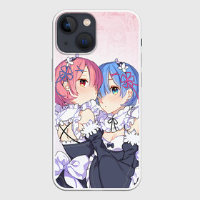 Чехол для iPhone 13 mini с принтом Re:Zero, Рам и Рем ,  |  | ram | re zero | re:zero | re:zero starting life in another world | re:zero жизнь с нуля в альтернативном мире | rem | аниме | жизнь с нуля в другом мире | манга | рам и рем