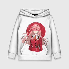 Детская толстовка 3D с принтом ZeroTwo (Darling in the Franx) , 100% полиэстер | двухслойный капюшон со шнурком для регулировки, мягкие манжеты на рукавах и по низу толстовки, спереди карман-кенгуру с мягким внутренним слоем | Тематика изображения на принте: 002 | ahegao | anime | darling | franx | franxx | girl | girls | in | senpai | the | two | waifu | zero | zerotwo | аниме | ахегао | вайфу | девушка | семпай | сенпай | тян