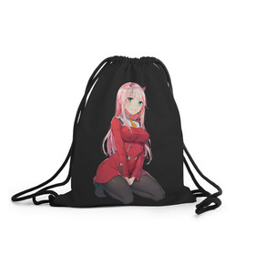 Рюкзак-мешок 3D с принтом ZeroTwo (Darling in the Franx) , 100% полиэстер | плотность ткани — 200 г/м2, размер — 35 х 45 см; лямки — толстые шнурки, застежка на шнуровке, без карманов и подкладки | 002 | ahegao | anime | darling | franx | franxx | girl | girls | in | senpai | the | two | waifu | zero | zerotwo | аниме | ахегао | вайфу | девушка | семпай | сенпай | тян