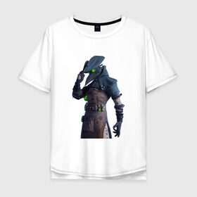 Мужская футболка хлопок Oversize с принтом The plague doctor , 100% хлопок | свободный крой, круглый ворот, “спинка” длиннее передней части | 