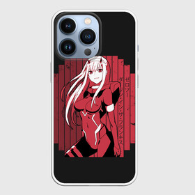 Чехол для iPhone 13 Pro с принтом Zero Two в костюме ,  |  | Тематика изображения на принте: 002 | ahegao | anime | darling | franx | franxx | girl | girls | in | senpai | the | two | waifu | zero | zerotwo | аниме | ахегао | вайфу | девушка | семпай | сенпай | тян