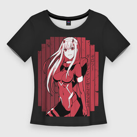 Женская футболка 3D Slim с принтом Zero Two в костюме ,  |  | 002 | ahegao | anime | darling | franx | franxx | girl | girls | in | senpai | the | two | waifu | zero | zerotwo | аниме | ахегао | вайфу | девушка | семпай | сенпай | тян