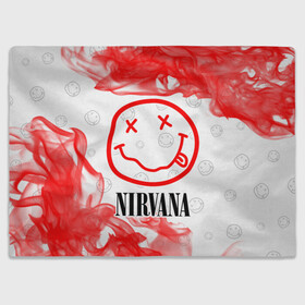 Плед 3D с принтом NIRVANA / НИРВАНА , 100% полиэстер | закругленные углы, все края обработаны. Ткань не мнется и не растягивается | band | cobain | face | kurt | logo | music | nirvana | rock | rocknroll | группа | кобейн | курт | лого | логотип | музыка | музыкальная | нирвана | рожица | рок | рокнролл | символ