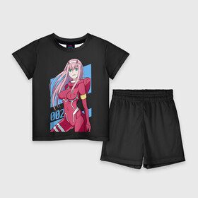 Детский костюм с шортами 3D с принтом Zero Two in costume ,  |  | 002 | 02 | ahegao | anime | darling | franx | franxx | girl | girls | in | senpai | the | two | waifu | zero | zerotwo | аниме | ахегао | вайфу | девушка | семпай | сенпай | тян