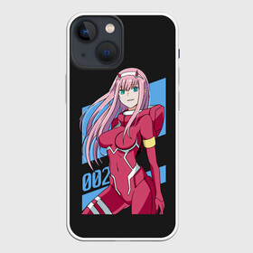 Чехол для iPhone 13 mini с принтом Zero Two in costume ,  |  | 002 | 02 | ahegao | anime | darling | franx | franxx | girl | girls | in | senpai | the | two | waifu | zero | zerotwo | аниме | ахегао | вайфу | девушка | семпай | сенпай | тян