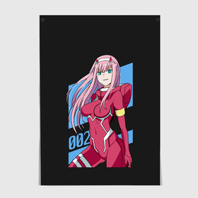 Постер с принтом ZeroTwo (Darling in the Franx) , 100% бумага
 | бумага, плотность 150 мг. Матовая, но за счет высокого коэффициента гладкости имеет небольшой блеск и дает на свету блики, но в отличии от глянцевой бумаги не покрыта лаком | 002 | 02 | ahegao | anime | darling | franx | franxx | girl | girls | in | senpai | the | two | waifu | zero | zerotwo | аниме | ахегао | вайфу | девушка | семпай | сенпай | тян