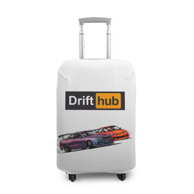 Чехол для чемодана 3D с принтом Дрифт , 86% полиэфир, 14% спандекс | двустороннее нанесение принта, прорези для ручек и колес | drift | drifthub | авто | гонки | гонщик | дрифт | занос | машина | стритрейсер | стритрейсинг | тачки