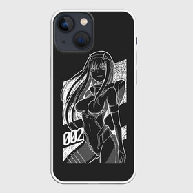 Чехол для iPhone 13 mini с принтом Zero Two Negative ,  |  | 002 | 02 | ahegao | anime | darling | franx | franxx | girl | girls | in | senpai | the | two | waifu | zero | zerotwo | аниме | ахегао | вайфу | девушка | семпай | сенпай | тян