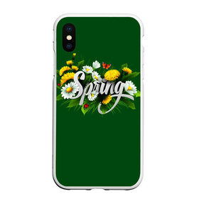 Чехол для iPhone XS Max матовый с принтом Весна , Силикон | Область печати: задняя сторона чехла, без боковых панелей | весна | одуванчики | полевые цветы. | ромашки | цветы
