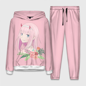 Женский костюм 3D (с толстовкой) с принтом Pink Zero Two ,  |  | 002 | 02 | ahegao | anime | darling | franx | franxx | girl | girls | in | senpai | the | two | waifu | zero | zerotwo | аниме | ахегао | вайфу | девушка | семпай | сенпай | тян