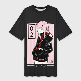 Платье-футболка 3D с принтом Zero Twos smile ,  |  | 002 | 02 | ahegao | anime | darling | franx | franxx | girl | girls | in | senpai | the | two | waifu | zero | zerotwo | аниме | ахегао | вайфу | девушка | семпай | сенпай | тян