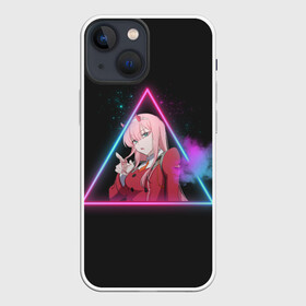 Чехол для iPhone 13 mini с принтом Ноль Два. Неоновый треугольник ,  |  | 002 | 02 | ahegao | anime | darling | franx | franxx | girl | girls | in | senpai | the | two | waifu | zero | zerotwo | аниме | ахегао | вайфу | девушка | семпай | сенпай | тян