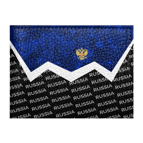 Обложка для студенческого билета с принтом RUSSIA | BLUE DIAMOND , натуральная кожа | Размер: 11*8 см; Печать на всей внешней стороне | russia | sport | герб | империя | имперский | патриот | патриотизм | российская | россия | русский | спорт | страны | флаг | я русский