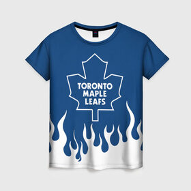 Женская футболка 3D с принтом Торонто Мейпл Лифс , 100% полиэфир ( синтетическое хлопкоподобное полотно) | прямой крой, круглый вырез горловины, длина до линии бедер | hockey | maple leafs | nhl | toronto | toronto maple leafs | usa | мейпл лифс | нхл | спорт | сша | торонто | торонто мейпл лифс | хоккей | шайба