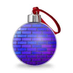Ёлочный шар с принтом Brick , Пластик | Диаметр: 77 мм | Тематика изображения на принте: blue | brick | purple | texture | wall | кирпич | кирпичный | синий | стена | текстура | фиолетовый