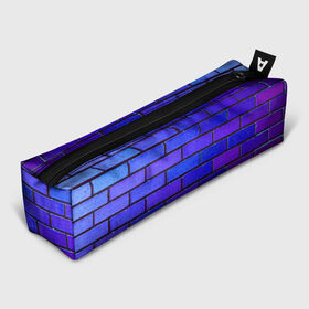 Пенал 3D с принтом Brick , 100% полиэстер | плотная ткань, застежка на молнии | Тематика изображения на принте: blue | brick | purple | texture | wall | кирпич | кирпичный | синий | стена | текстура | фиолетовый