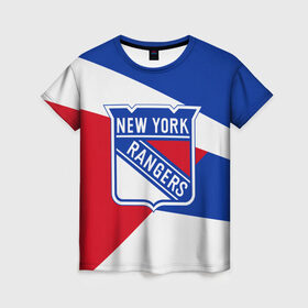 Женская футболка 3D с принтом Нью-Йорк Рейнджерс , 100% полиэфир ( синтетическое хлопкоподобное полотно) | прямой крой, круглый вырез горловины, длина до линии бедер | hockey | new york | new york rangers | nhl | rangers | usa | нхл | нью йорк | нью йорк рейнджерс | рейнджерс | спорт | сша | хоккей | шайба