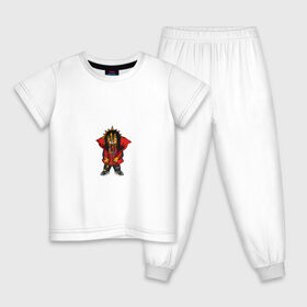 Детская пижама хлопок с принтом Glo Gang S4it Gang , 100% хлопок |  брюки и футболка прямого кроя, без карманов, на брюках мягкая резинка на поясе и по низу штанин
 | Тематика изображения на принте: 