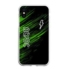 Чехол для iPhone XS Max матовый с принтом AC/DC , Силикон | Область печати: задняя сторона чехла, без боковых панелей | ac dc | acdc | music | rock | ас дс | асдс | группа | музыка | рок.