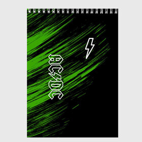 Скетчбук с принтом AC/DC , 100% бумага
 | 48 листов, плотность листов — 100 г/м2, плотность картонной обложки — 250 г/м2. Листы скреплены сверху удобной пружинной спиралью | ac dc | acdc | music | rock | ас дс | асдс | группа | музыка | рок.