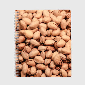 Тетрадь с принтом Фисташки , 100% бумага | 48 листов, плотность листов — 60 г/м2, плотность картонной обложки — 250 г/м2. Листы скреплены сбоку удобной пружинной спиралью. Уголки страниц и обложки скругленные. Цвет линий — светло-серый
 | Тематика изображения на принте: cool | nut | nuts | pistachio | pistachios | seeds | орех | орехи | прикольная | семечки | фисташка | фисташки