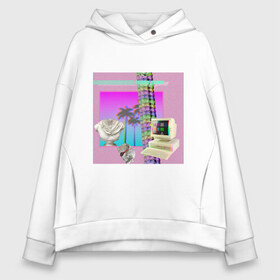 Женское худи Oversize хлопок с принтом Vaporwave 2020-81 , френч-терри — 70% хлопок, 30% полиэстер. Мягкий теплый начес внутри —100% хлопок | боковые карманы, эластичные манжеты и нижняя кромка, капюшон на магнитной кнопке | aesthetic | electronica | music | лаунж | музыка | поп | скульптура