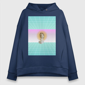 Женское худи Oversize хлопок с принтом Vaporwave 2020-90 , френч-терри — 70% хлопок, 30% полиэстер. Мягкий теплый начес внутри —100% хлопок | боковые карманы, эластичные манжеты и нижняя кромка, капюшон на магнитной кнопке | aesthetic | electronica | music | лаунж | музыка | поп | скульптура