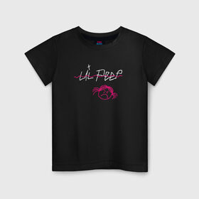 Детская футболка хлопок с принтом LIL PEEP (front & back) , 100% хлопок | круглый вырез горловины, полуприлегающий силуэт, длина до линии бедер | lil peep | lil peep art | logo lil peep | love | rap | альбомы | лил пип | лове | лого | логтип | любовь | музыка | музыкант | паук | певец | рэп | рэпер | скорпион
